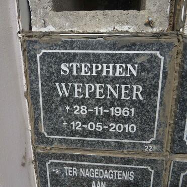 WEPENER Stephen 1961-2010