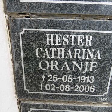 ORANJE Hester Catharina 1913-2006