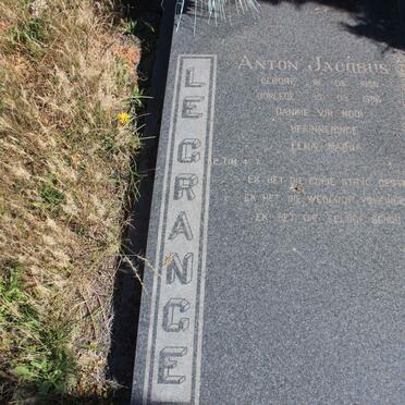 GRANGE Anton Jacobus, le