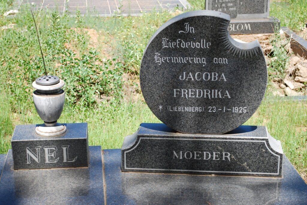 NEL Jacoba Fredrika nee LIEBENBERG 1925-