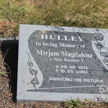 HULLEY Mirjam Magdalena nee KOSTER 1913-2004