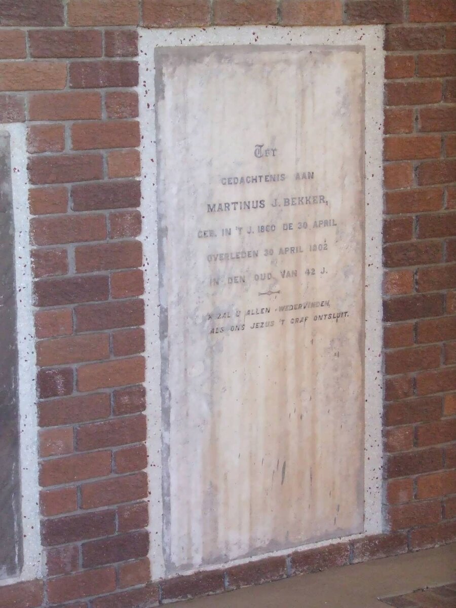 BEKKER Martinus J. 1860-1902