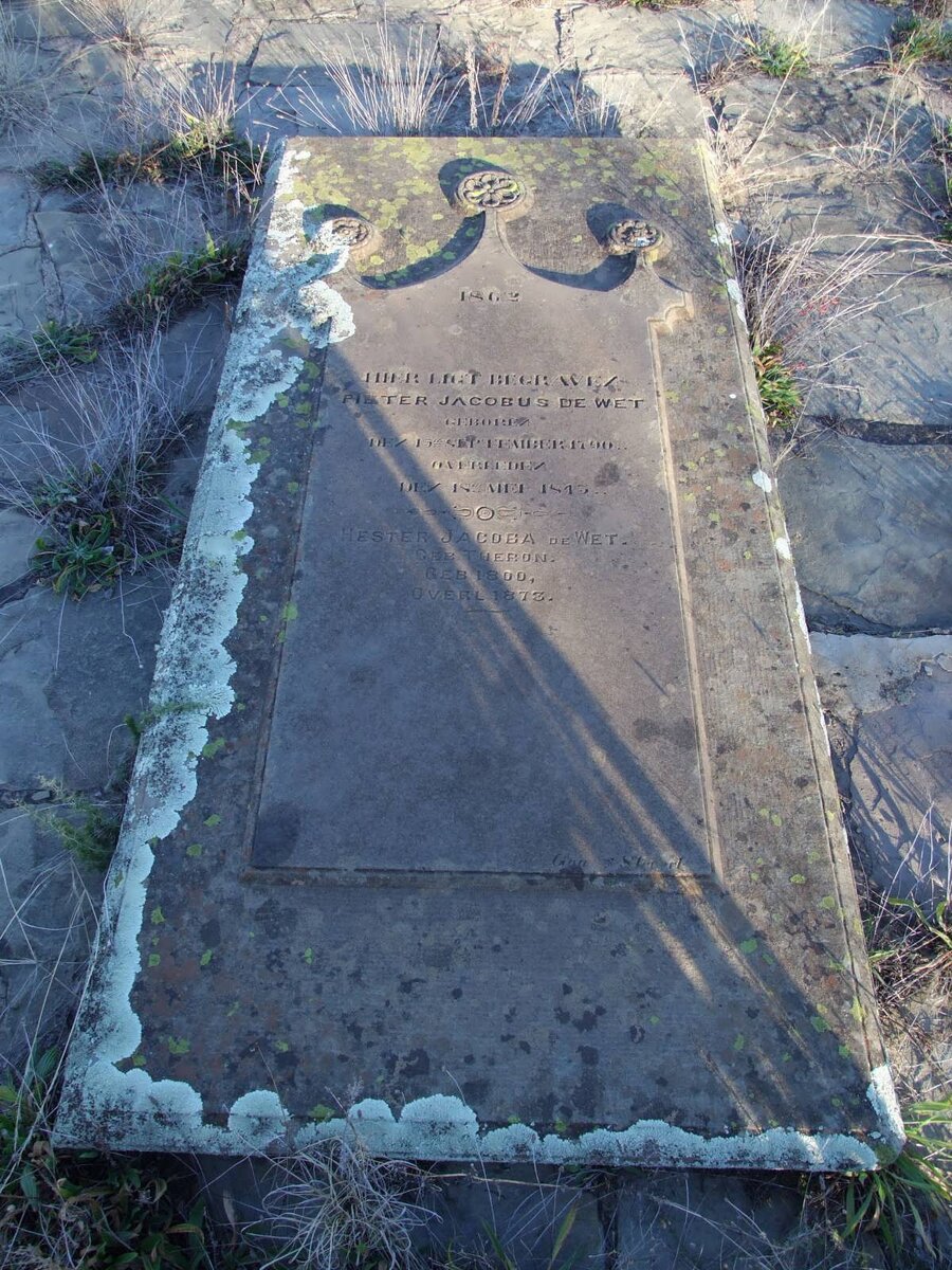 WET Pieter Jacobus, de 1790-1843 &amp; Hester Jacoba THERON 1800-1873