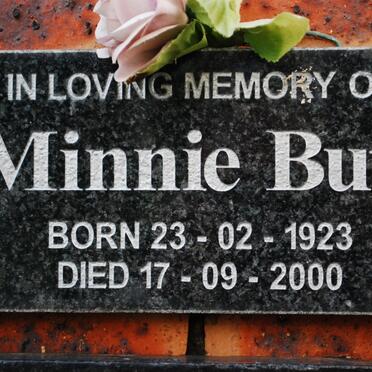 BUTT Minnie 1923-2000