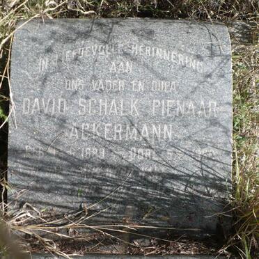 ACKERMANN David Schalk Pienaar 1889-1966