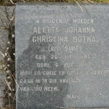 BOTHA Aletta Johanna Christina nee SMIT 1865-1947