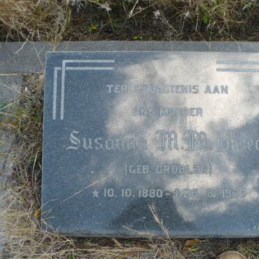 BREED Susanna M.M. nee GROBLER 1880-1969