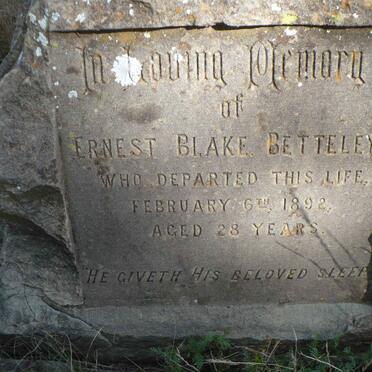 BETTELEY Ernest Blake -1892