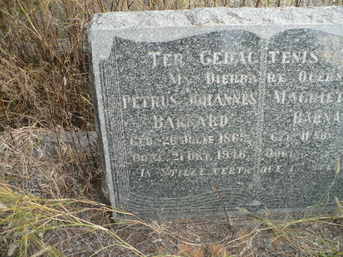 BARNARD Petrus Johannes 1865-1946