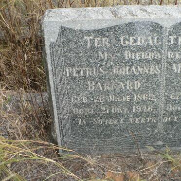 BARNARD Petrus Johannes 1865-1946