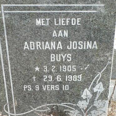 BUYS Adriana Josina 1905-1989
