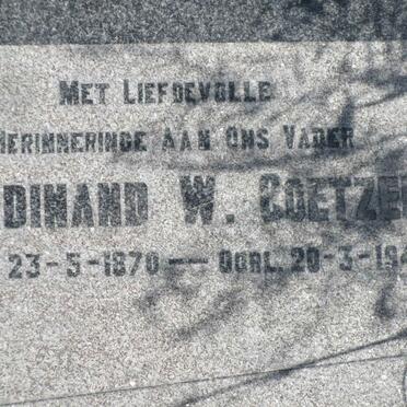 COETZEE Ferdinand W. 1870-1949