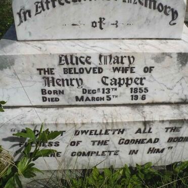 CAPPER Alice Mary 1855-1916