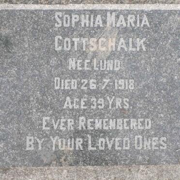 GOTTSCHALK Sophia Maria nee LUND -1918