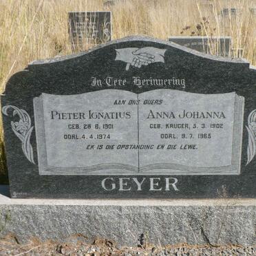 GEYER Pieter Ignatius 1901-1974 &amp; Anna Johanna KRUGER 1902-1965