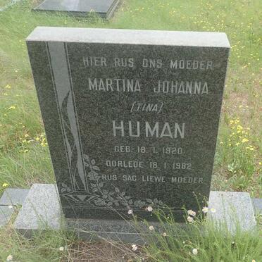 HUMAN Martina Johanna 1920-1982