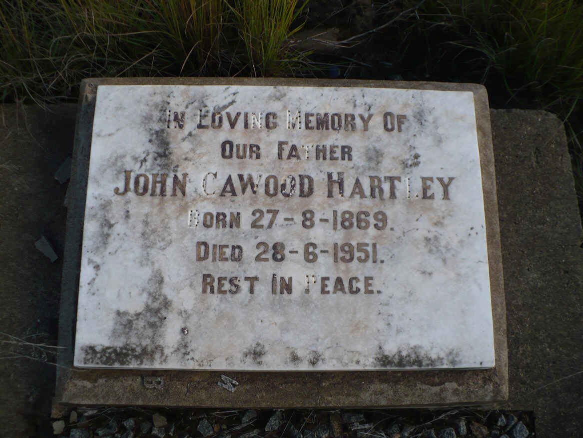 HARTLEY John Cawood 1869-1951