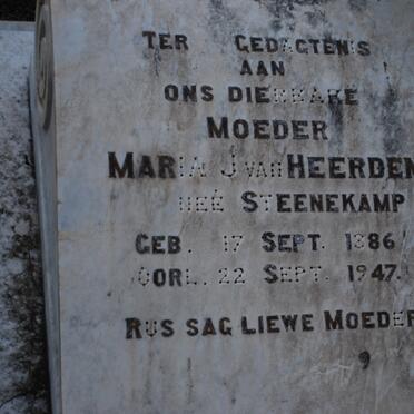 HEERDEN Maria J., van nee STEENEKAMP 1886-1947