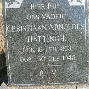 HATTINGH Christiaan Arnoldus 1863-1945