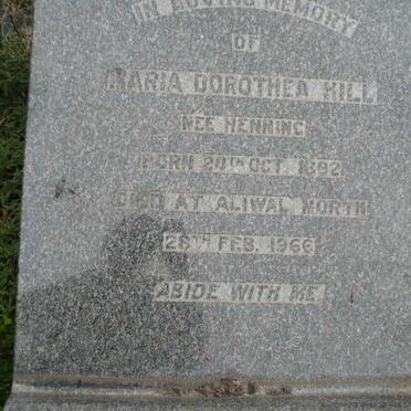 HILL Maria Dorothea nee HENNING 1892-1966