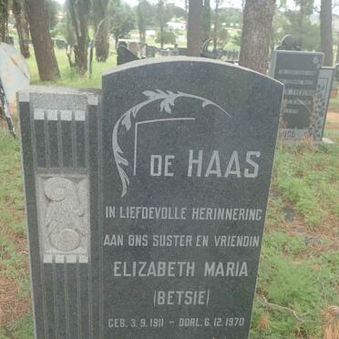 HAAS Elizabeth Maria, de 1911-1970