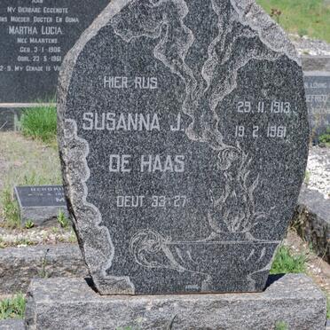 HAAS Susanna J., de 1913-1961