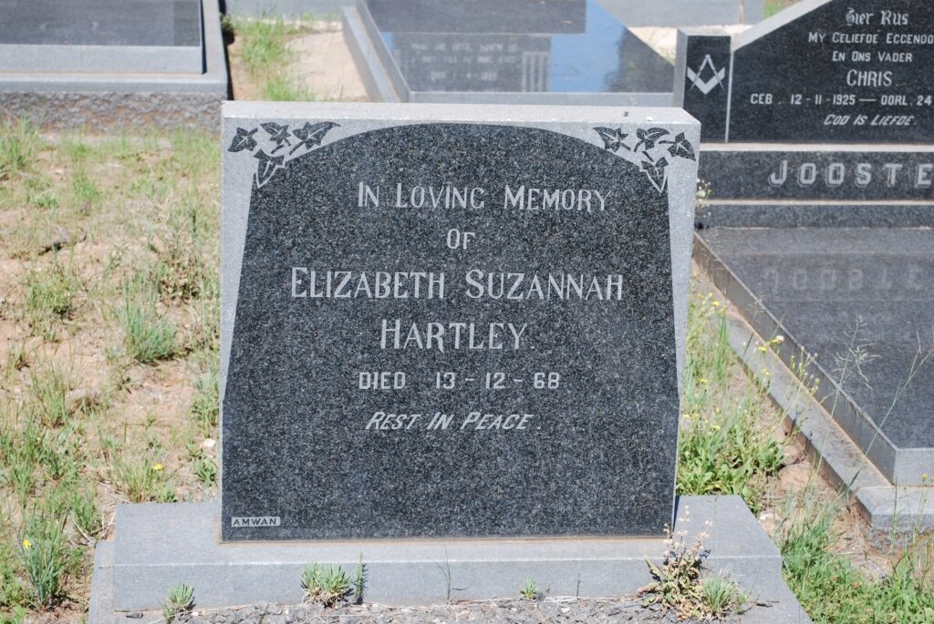 HARTLEY Elizabeth Suzannah -1968