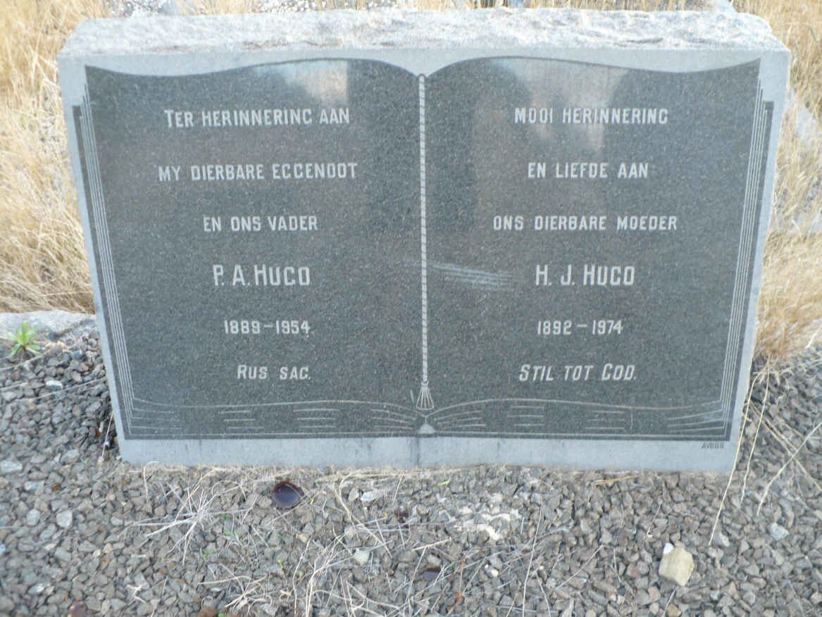 HUGO P.A. 1889-1954 &amp; H.J. 1892-1974