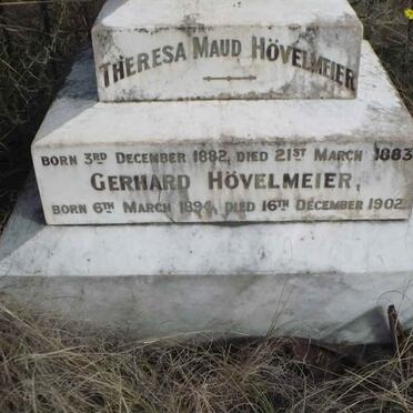 HÖVELMEIER Hennriette Jane 1877-1878 :: HÖVELMEIER Theresa Maud 1882-1883 :: HÖVELMEIER Gerhard 1894-1902 