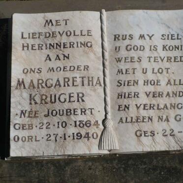 KRUGER Margaretha nee JOUBERT 1864-1940