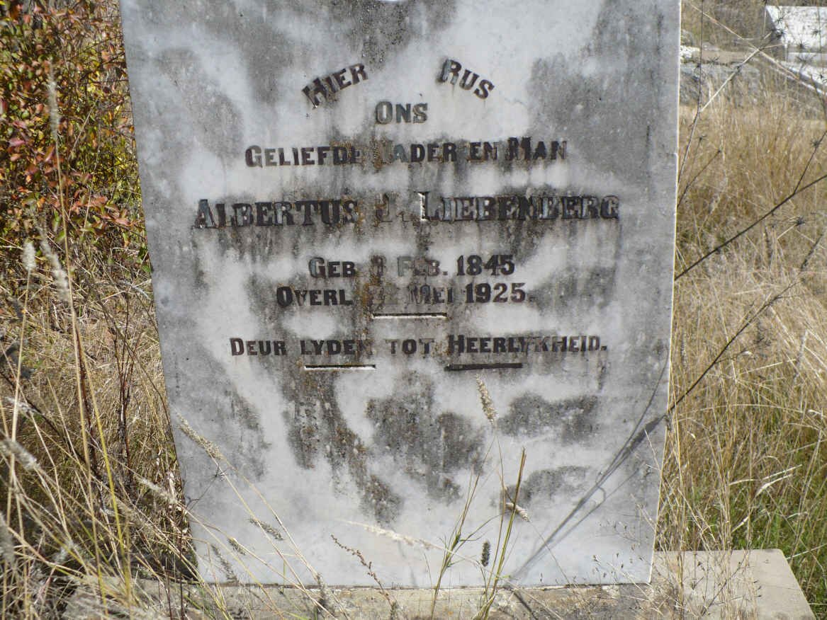 LIEBENBERG Albertus J. 1845-1925