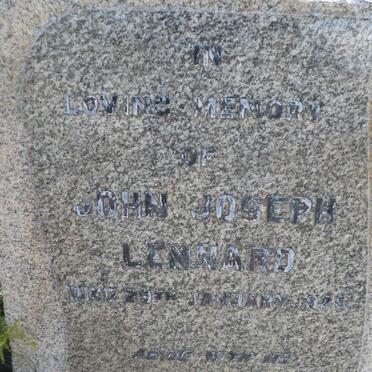 LENNARD John Joseph -1929