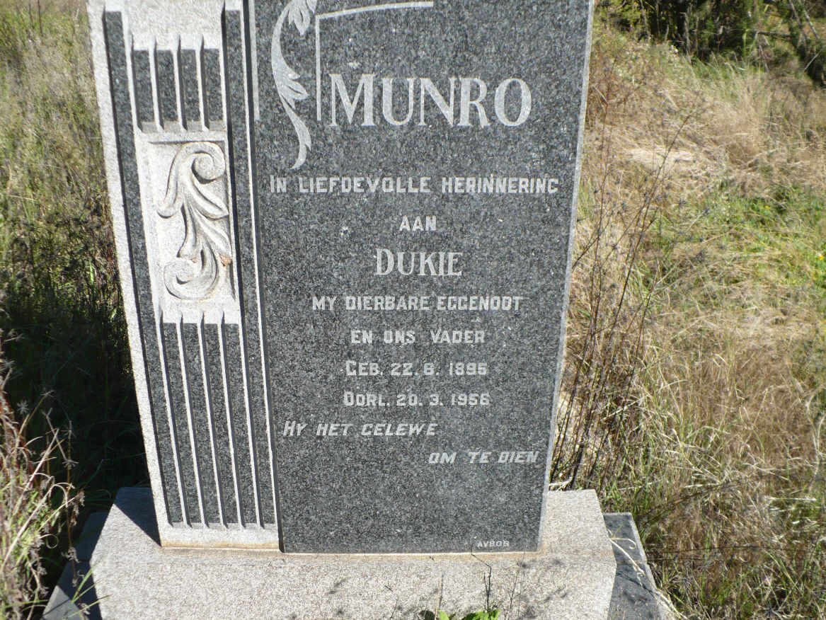 MUNRO Dukie 1895-1956