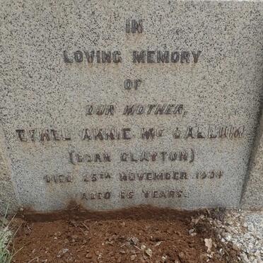 McCALLUM Ethel Annie nee CLAYTON -1939