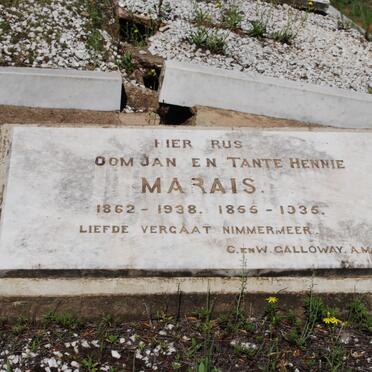 MARAIS Jan 1862-1938 &amp; Hennie 1855-1936