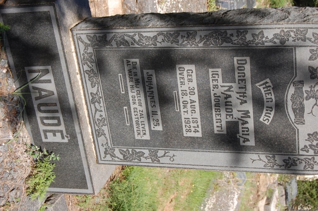 NAUDE Doretha Maria nee JOUBERT 1874-1928