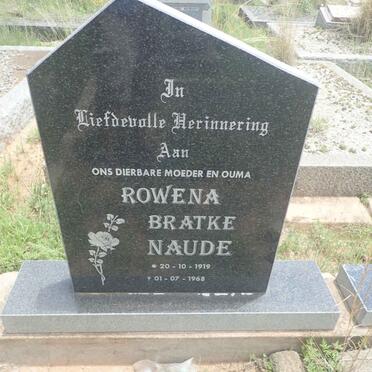 NAUDE Rowena Bratke 1919-1968