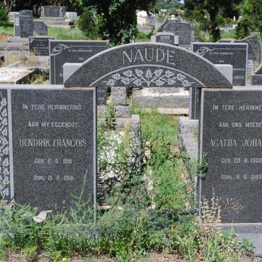 NAUDE Hendrik Francois 1891-1966 &amp; Agatha Johanna 1902-1983