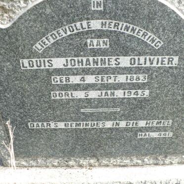 OLIVIER Louis Johannes 1883-1945