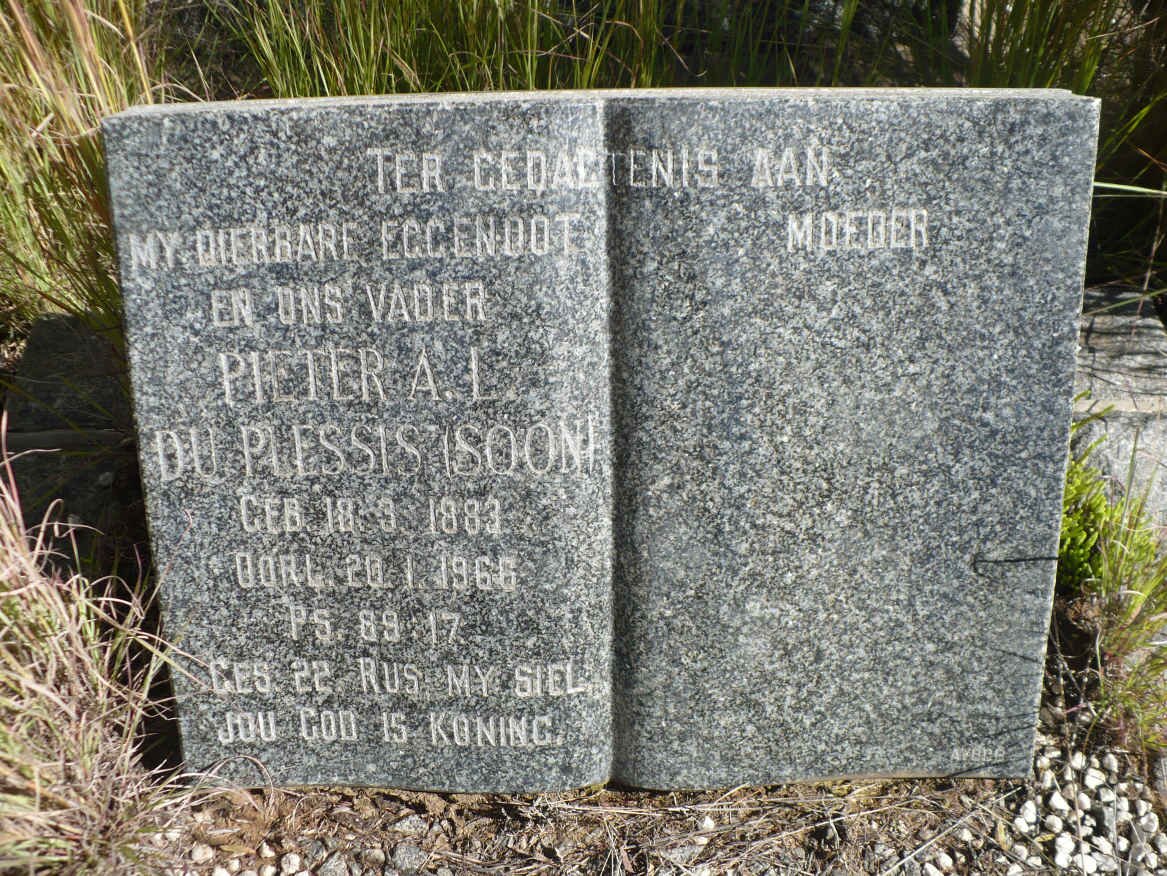 PLESSIS Pieter A.L., du 1883-1966