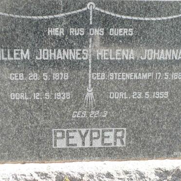 PEYPER Willem Johannes 1878-1938 &amp; Helena Johanna STEENEKAMP 1884-1959