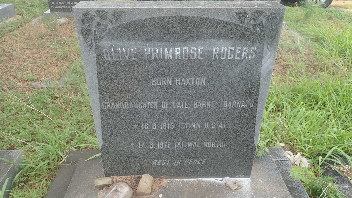 ROGERS Olive Primrose nee HAXTON 1915-1972