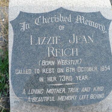 REICH Lizzie Jean nee WEBSTER -1954