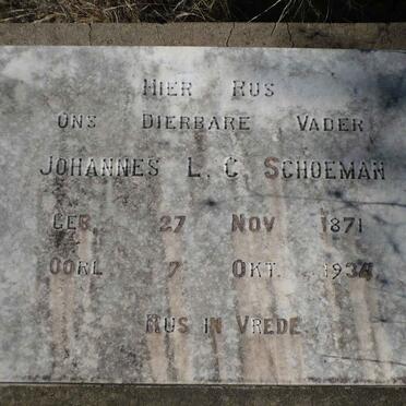 SCHOEMAN Johannes L.C. 1871-1934