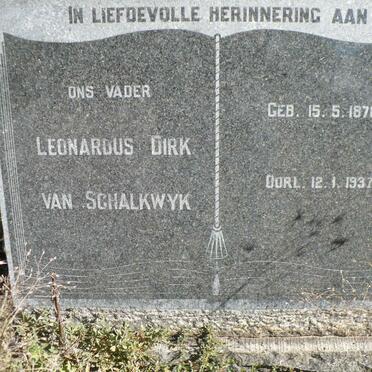 SCHALKWYK Leonardus Dirk, van 1878-1937