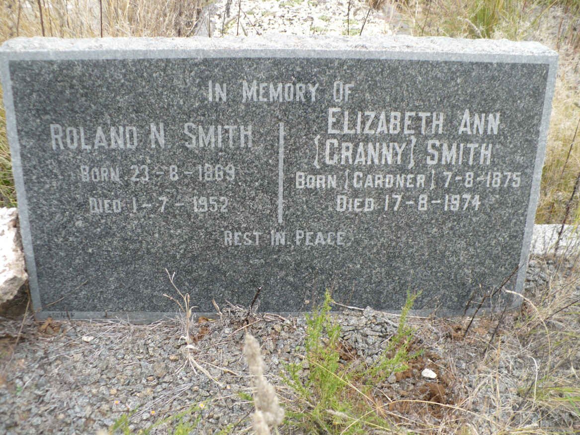 SMITH Roland N. 1869-1952 &amp; Elizabeth Ann GARDNER 1875-1974