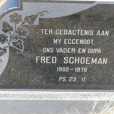 SCHOEMAN Fred 1902-1978