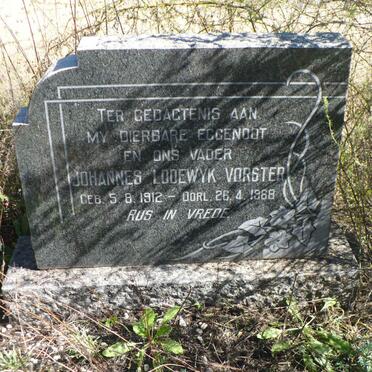 VORSTER Johannes Lodewyk 1912-1968