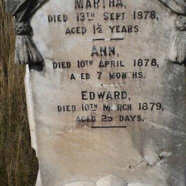 WRIGHT Martha -1878 :: WRIGHT Ann -1878 :: WRIGHT Edward -1879