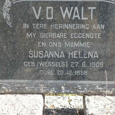 WALT Susanna Helena, v.d. nee WESSELS 1908-1958